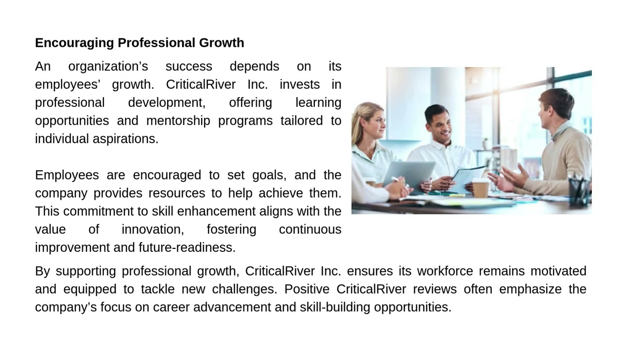 Critical River: 7 Strategies for Creating a Positive Work Environment