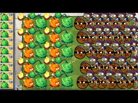 Plants vs. Zombies 2 New Cabbage Pult vs  Massive Barrel Roller Zombie Attack!