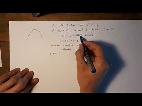 Parabelgleichung aus drei Punkten erstellen