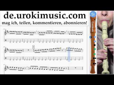 Blockflöte G. Lernen Romeo Santos - Propuesta Indecente Teil#1 Blockflötenunterricht Noten Schule