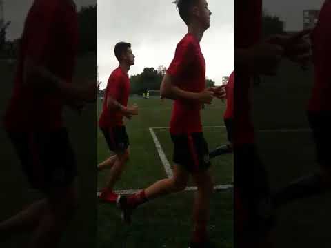 Leandro Ceballos - el gol en la prueba en San Lorenzo.-