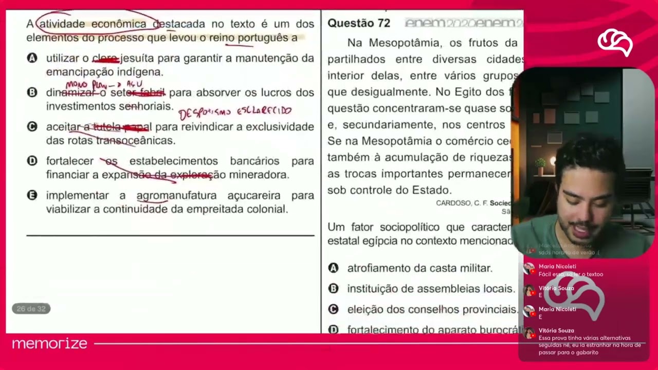 Resolução em Vídeo — Questão 70 ENEM 2020 PPL
