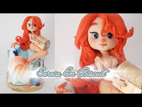 Porta jóias enfeite de mesa de sereia em biscuit - passo a passo - Contém reciclagem ♻️💕