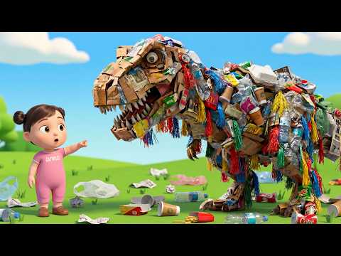Don’t Throw Trash Song | Dinosaurs for Kids | Keep Our World Clean | Baby Anna Kids Songs