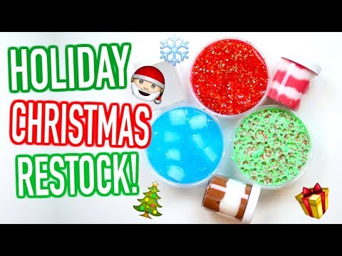 Slime Shop Restock December 16th, 2017! Holiday/Christmas Restock & JELLY CUBE SLIME! Video