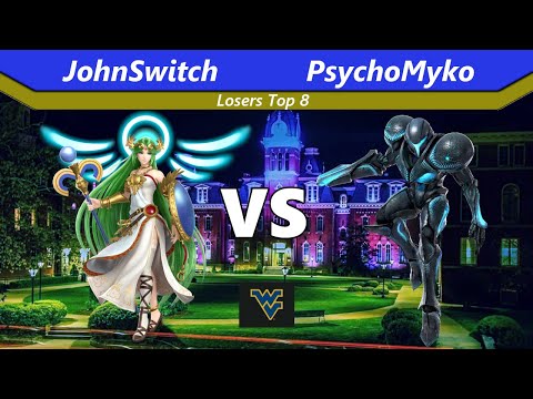 Campus Clash! WVU - JohnSwitch (Palutena) vs PsychoMyko (Dark Samus) - Losers Top 8 - SSBU
