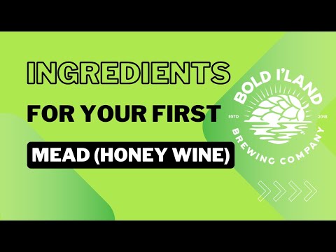 INGREDIENTS for your very first MEAD RECIPE... The Queen Bee Mead