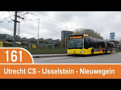 [4K] Bustraject | Lijn 161 | Utrecht CS - IJsselstein - Nieuwegein (Mercedes C2G)