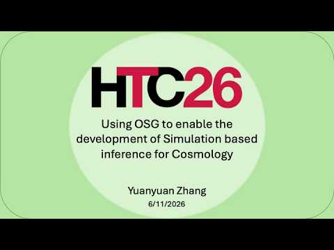 Using OSG to enable the development of Simulation based inference for Cosmology presentation thumbnail