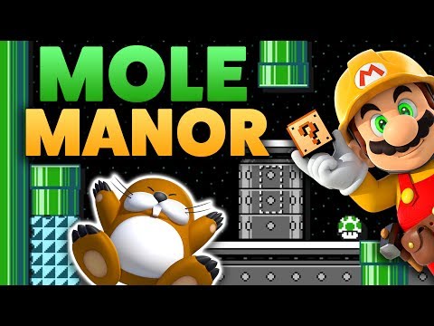 Super Mario Maker - MONTY MOLE MANOR - Level Showcase