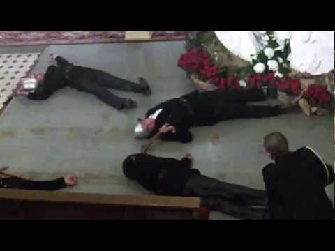 OSP GRABOWNICA - Upadek strażaków podczas rezurekcji 2013