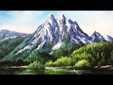 Paint Mountains With Acrylic Paints - lesson 3