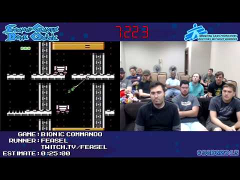 Bionic Commando :: SPEED RUN (0:19:03) [NES] *Live at #SGDQ 2013*