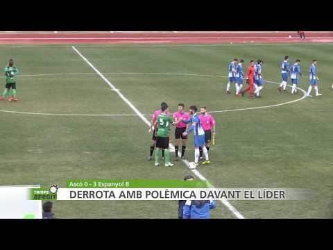 Ascó 0 - 3 Espanyol B / Derrota amb polèmica davant el líder