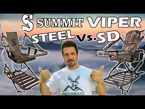 Summit Viper SD vs. Summit Viper Steel Climbing Treestand Comparison - Complete Review of Both!