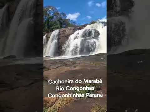 Cachoeira do Marabá no Rio Congonhas no município de Congonhinhas no norte pioneiro do Paraná
