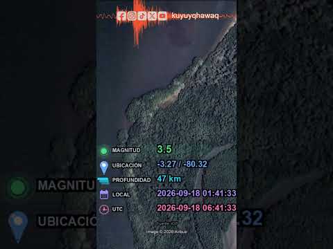 🌍SISMO REPORTADO - IGP🌍 #M3.5 #Sismo #Zarumilla #Tumbes #CostaRica #PuertoCayambe #Salinas