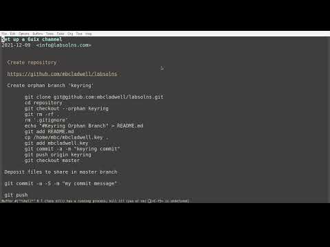 Set up a Guix channel