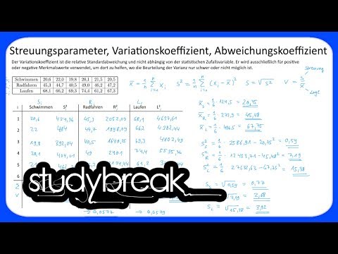 Streuungsparameter, Variationskoeffizient, Abweichungskoeffizient | Statistik
