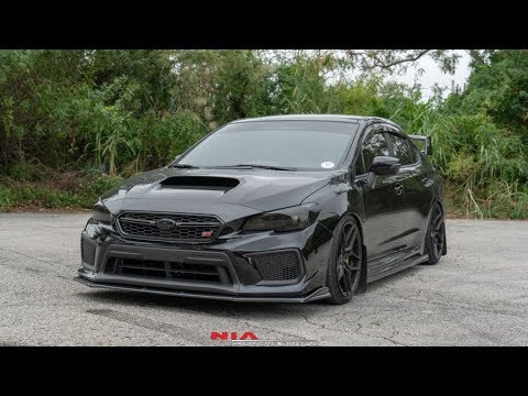 Subaru WRX sti with the new NIA Splitter lip body kit bumper extension