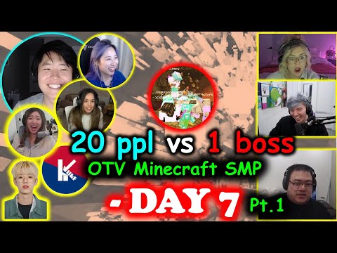 Disguised Toast brings the town fighting the BOSS went CHAOTIC | OTV Minecraft DAY 7 | hJune POV