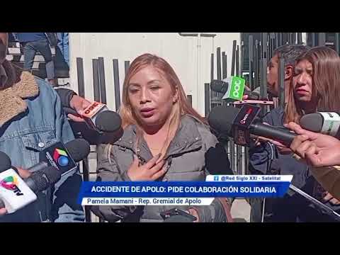 REPRESENTANTE DE TRANSPORTE PIDE AYUDA ECONÓMICA TRAS ACCIDENTE EN APOLO