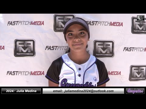 2024 Julia Medina Committed Saint Marys Athletic Outfielder & Middle Infielder Softball Skills Video
