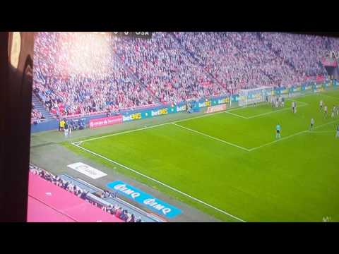 Gol Osasuna al Bilbao Oriol Riera