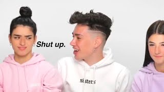 James Charles ANNOYING Charli damelio and Dixie for 2 minutes straight