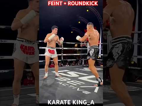 Feint + Round kick #kickboxing #muaythai #mma