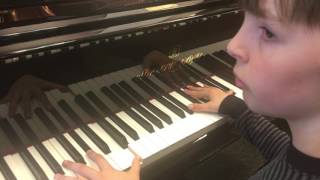 Kid playing 1st movement of Moonlight Sonata