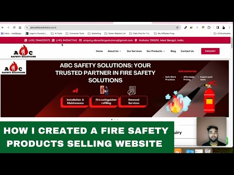 Fire Safety Products Selling Website — client website video