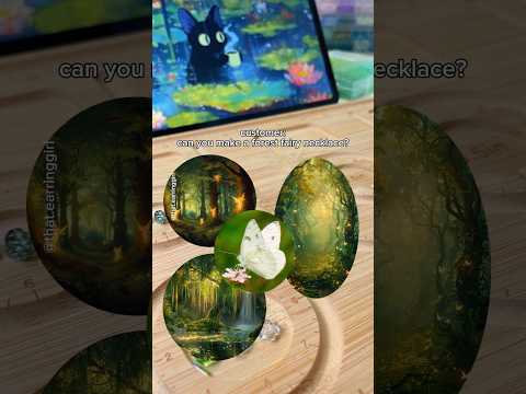 Making a forest fairy necklace 🧚🏻🌳#diyjewelry #handmadejewelry #fairycore #beads #smallbusiness