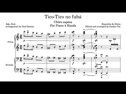 Zequinha de Abreu - Tico-Tico no fubá (arr. for Piano Four Hands) (100 subs special)