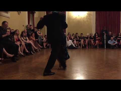  Alejandra Hobert  and  Adrian Veredice  are  dancing  to  the  tango  "  Romance de Barrio  "  in  2019