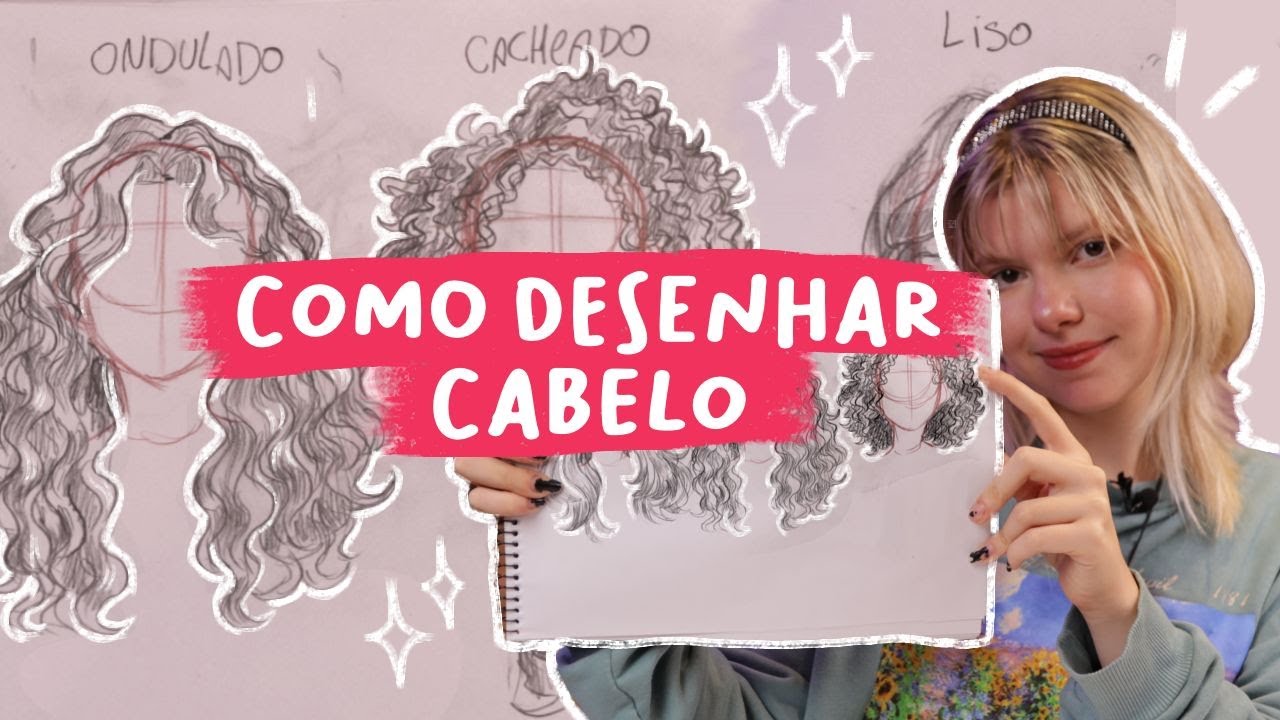 COMO DESENHAR CABELOS - diferentes tipos de cabelo