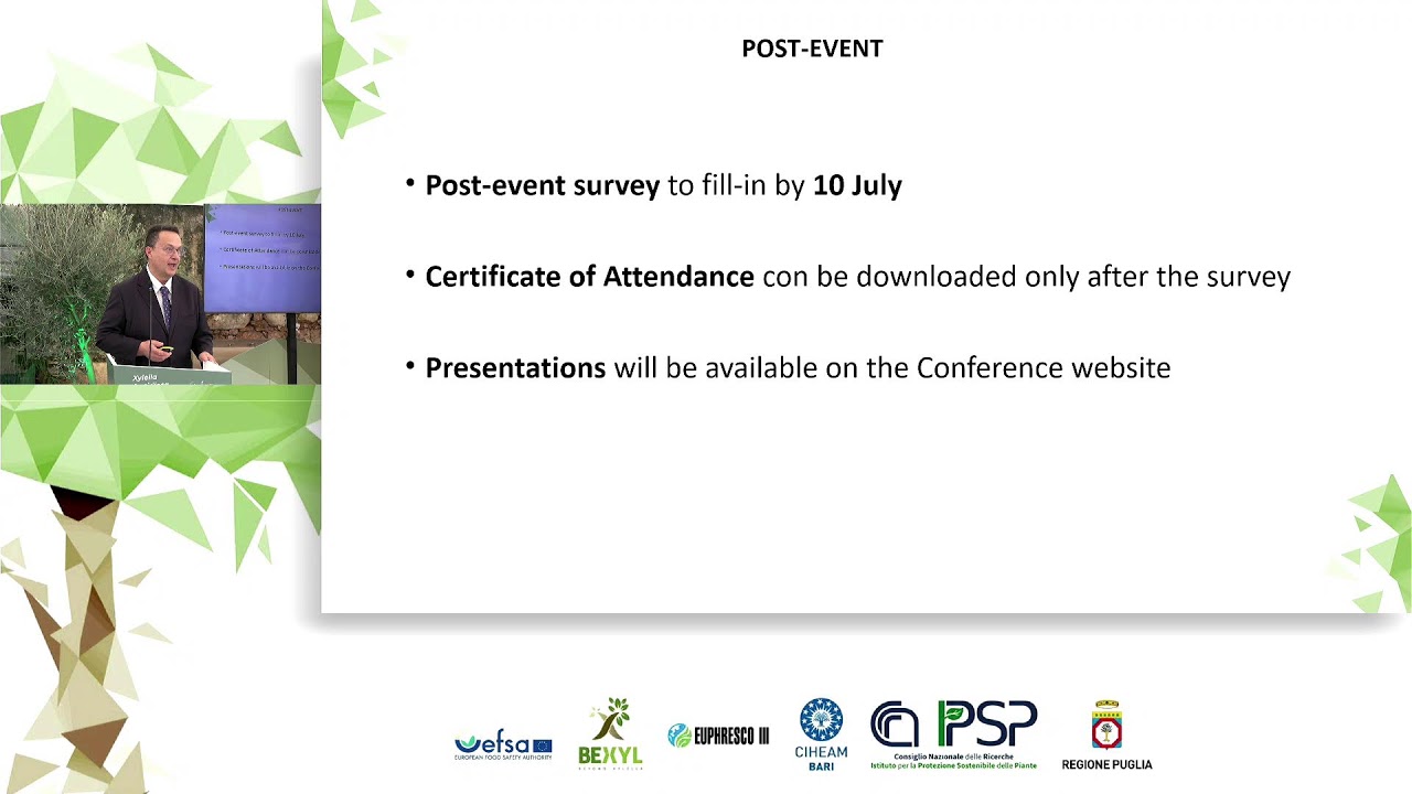 5th European Conference on Xylella fastidiosa: science for sustainable management - Day 3