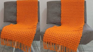 Manta de Crochê para Sofá Dupla Face / crochet blanket Por Oscar Menezes