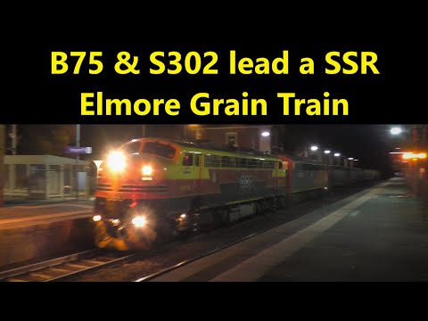 SSR Elmore Grain Train with B75 & S302 locos - 26th Oct 2020