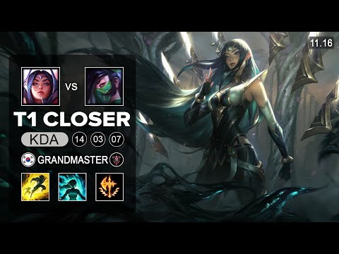 T1 Closer Irelia  Mid vs Akali - KR Grandmaster Patch 11.16