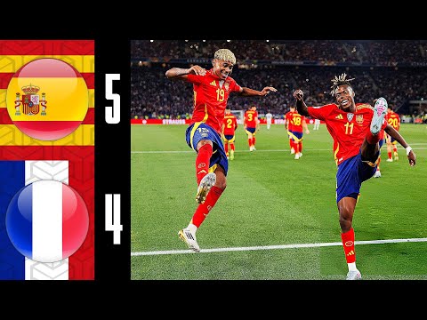Spain 5-4 France | All Goals & Highlights | CRAZY GAME 😱