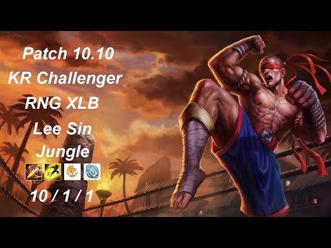 RNG XLB - Lee Sin Jungle vs Ekko - KR Challenger 1178 LP - Patch 10.10