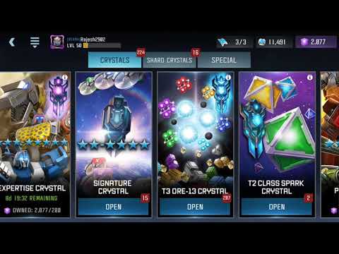 Transformers forged to fight, opening 207x t3 ore-13 crystals
