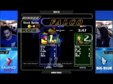 NGPU 30 SSBM - generic (Falco) vs. Pipe (Sheik) - Melee LR1