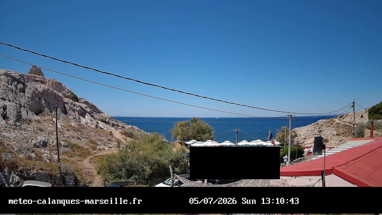 Live webcam view of Calanque de Saména Coastal View
