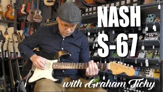 Video thumbnail for Nash Guitars S67 Ash in Black w/ Graham Tichy by Collar City Guitars