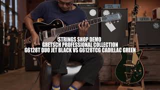 Video thumbnail for STRINGS SHOP DEMO : GRETSCH G6128T DUO JET, BLACK VS G6128TCG DUO JET, CADILLAC GREEN by Strings Shop