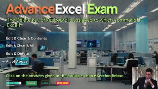 The Delete key of keyboard is assigned to which command in Excel