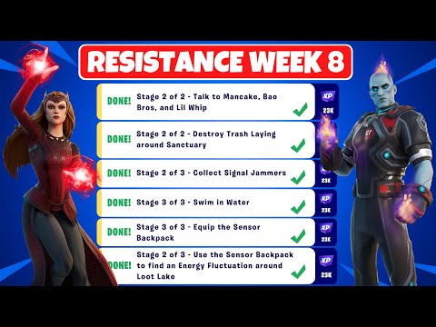 All Week 8 Resistance Quests Challenges Guide - Fortnite Chapter 3 Season 2
