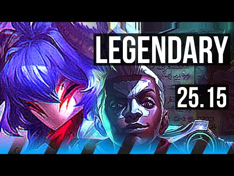 KINDRED vs EKKO (MID) | 61k DMG, 6 solo kills, Legendary, 23/5/7, 600+ games | NA Master | 25.15